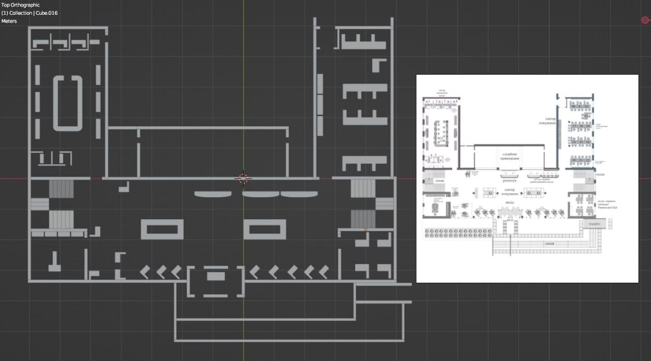 3D-модель будівлі Рівненського ІТ коледжу на столі в лабораторії